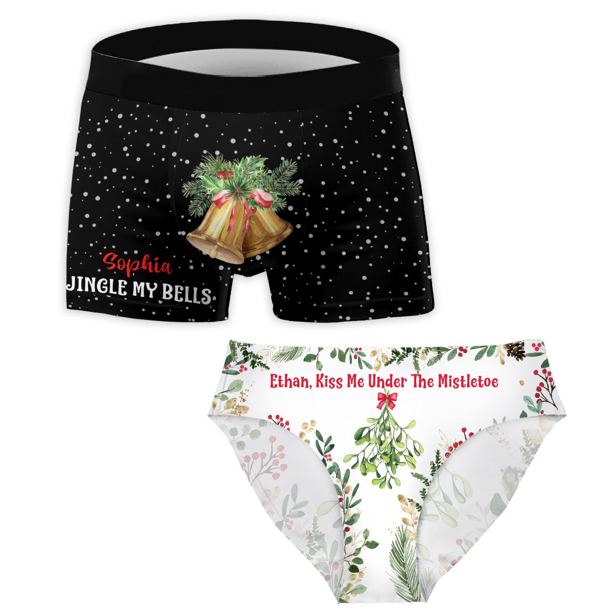 Couple amusant - Slips personnalisés pour couples (femme et homme)