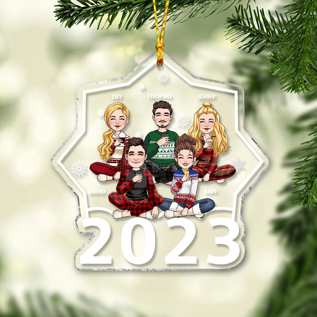 Merry Christmas - Personalized Family Transparent Ornament
