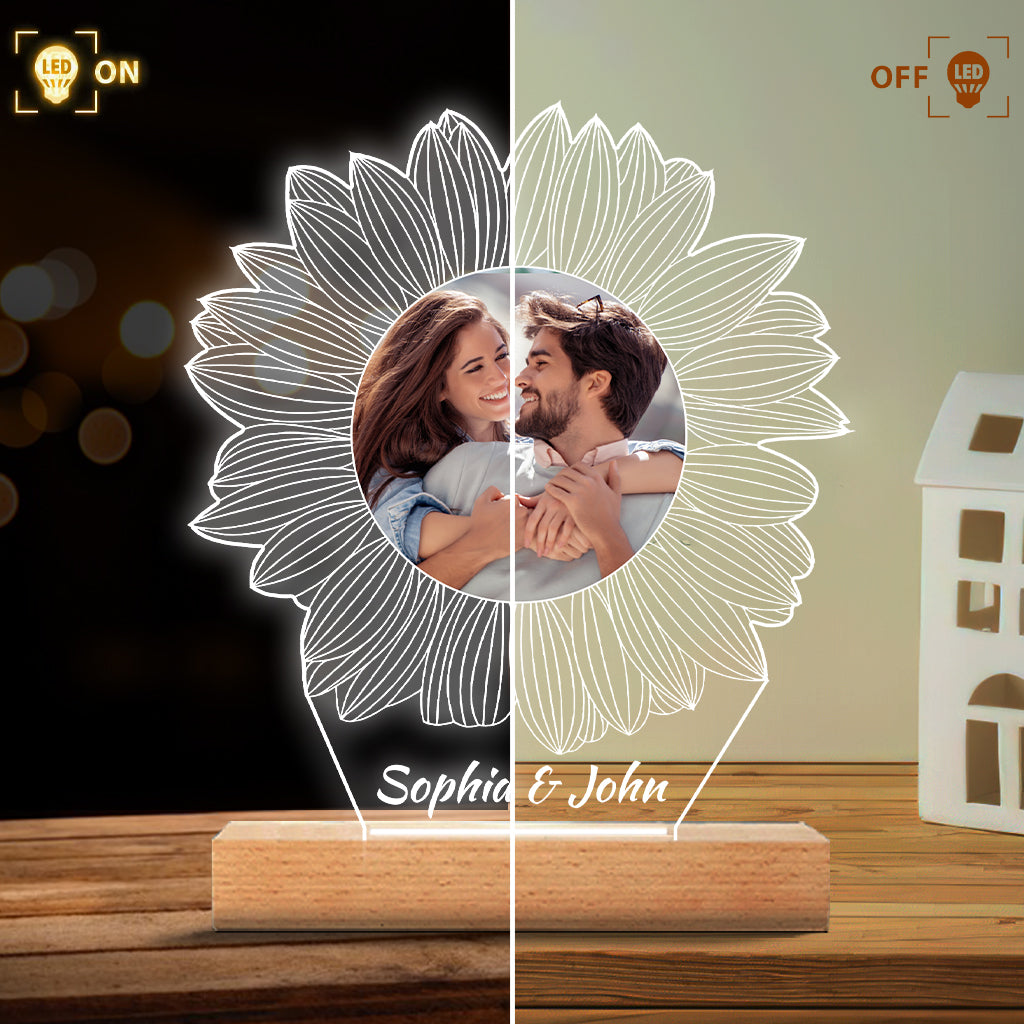Tu es mon rayon de soleil - Cadeau pour maman, grand-mère, sœur, fille, fils, frère, grand-père, papa, épouse, époux, ami(e) - Plaque lumineuse personnalisée