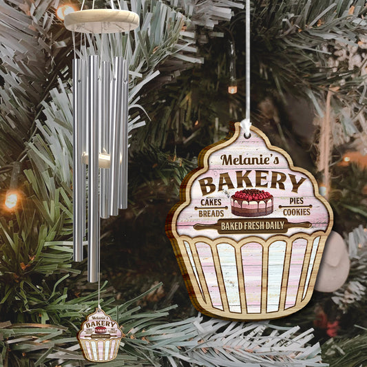 Une fille qui adore pâtisser - Carillon éolien personnalisé sur le thème de la pâtisserie