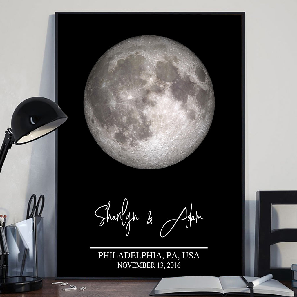 Le jour de notre rencontre - Toile et affiche personnalisées pour couples