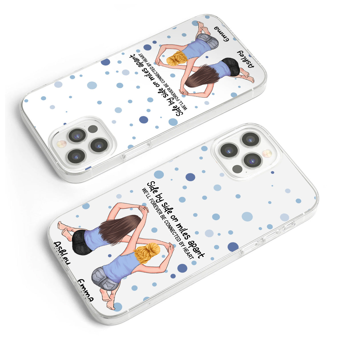 Meilleure amie pour toujours - Cadeau pour sa meilleure amie - Coque de téléphone transparente personnalisée
