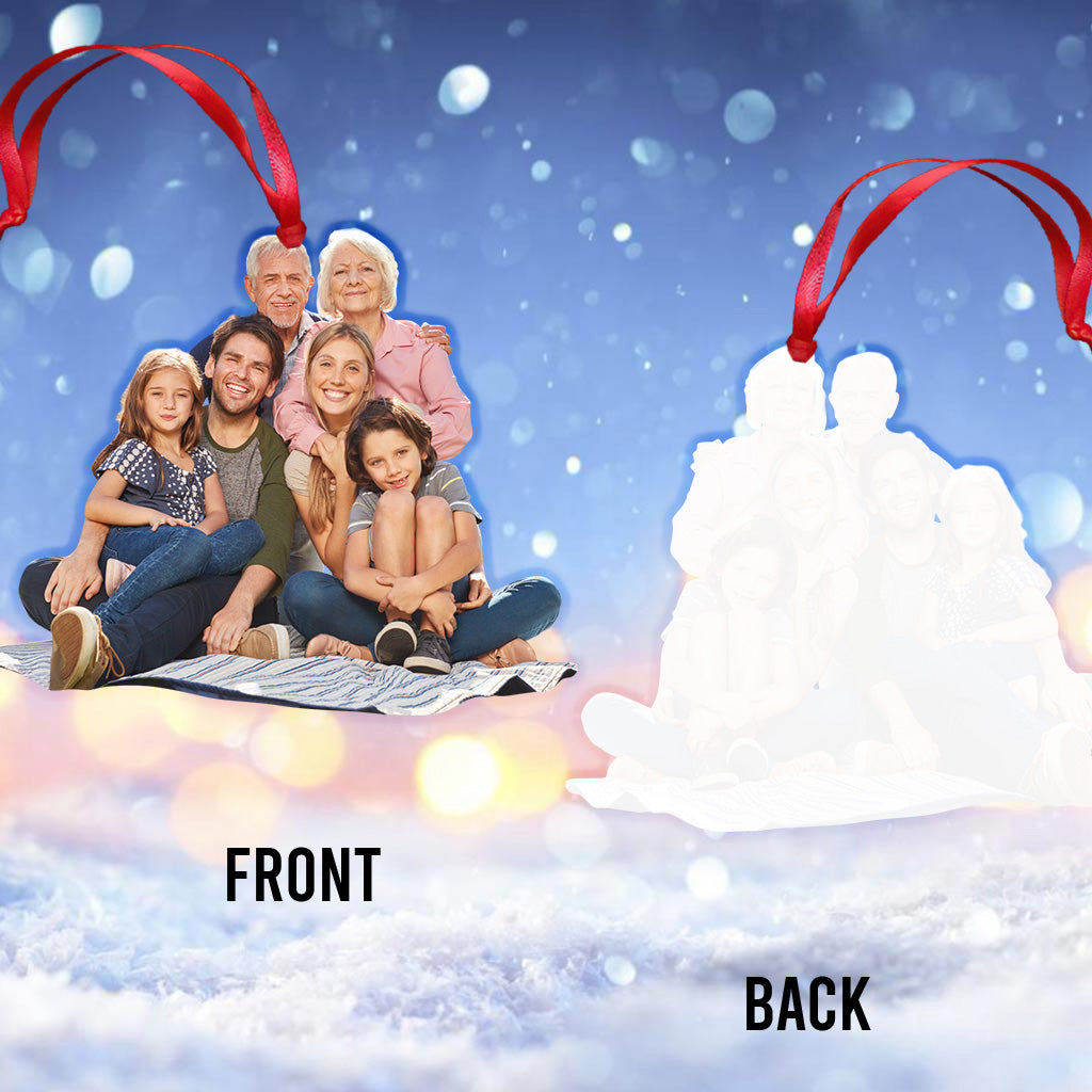 Cadeau photo à télécharger pour les grands-parents - Cadeau pour mamie, papi - Ornement transparent personnalisé