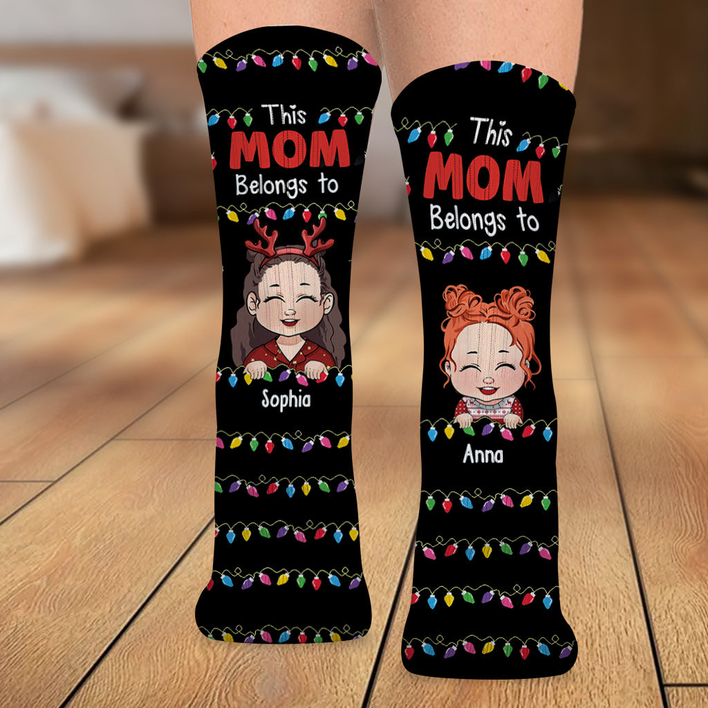 Ce cadeau appartient à maman/grand-mère - Chaussettes personnalisées