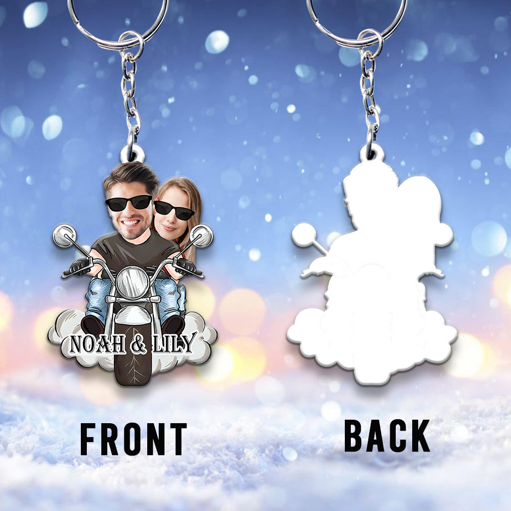 Je serai toujours là - Cadeau motard pour mari, femme, petit ami, petite amie - Porte-clés personnalisé