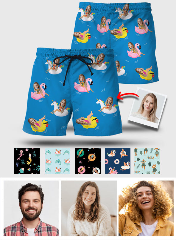 Shorts personnalisés photo pour hommes - Shorts personnalisés pour couples