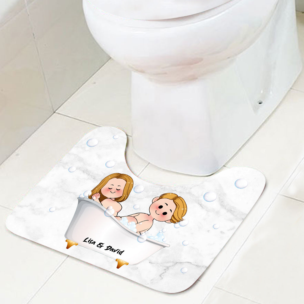 Get Naked - Personalized Couple Bathroom Curtain & Mats Set