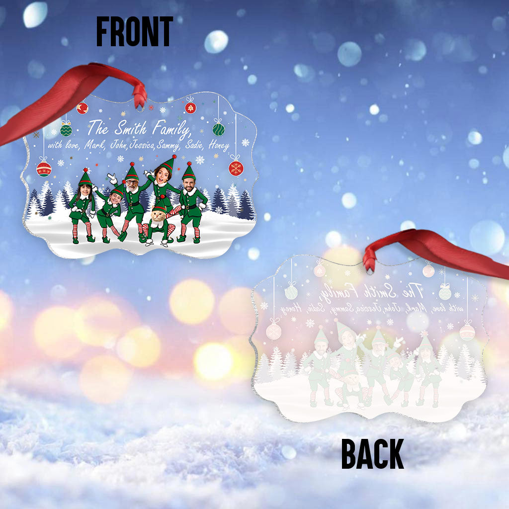Merry Christmas - Personalized Family Transparent Ornament