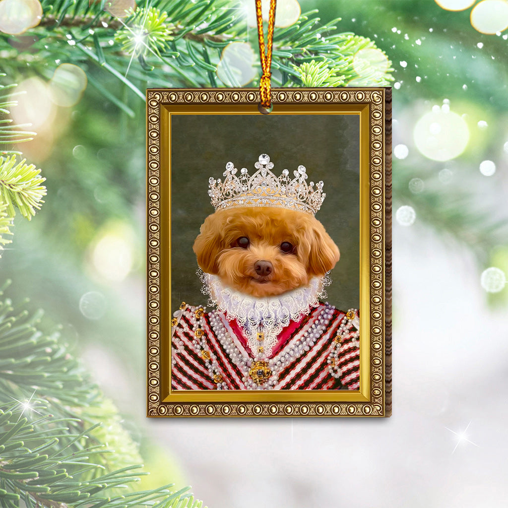 Ornement personnalisé pour chien, style Renaissance, portrait royal -