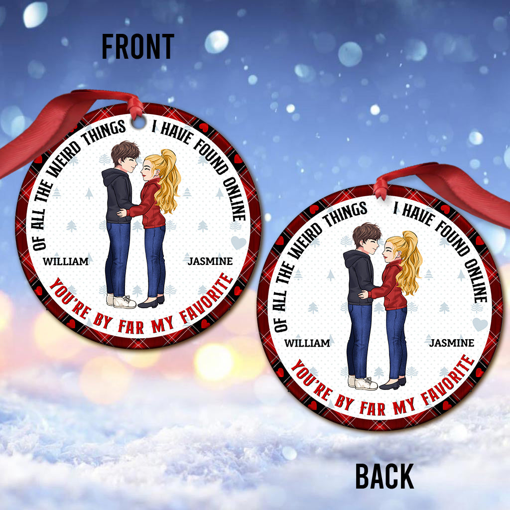 Tu es mon/ma préféré(e) - Ornement personnalisé pour couple