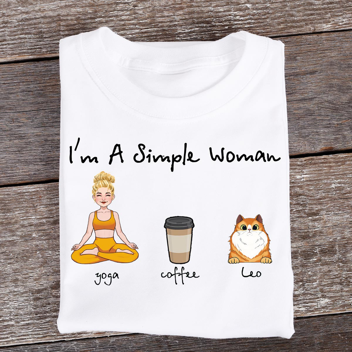 Je suis une femme simple - T-shirt et sweat à capuche de yoga personnalisés