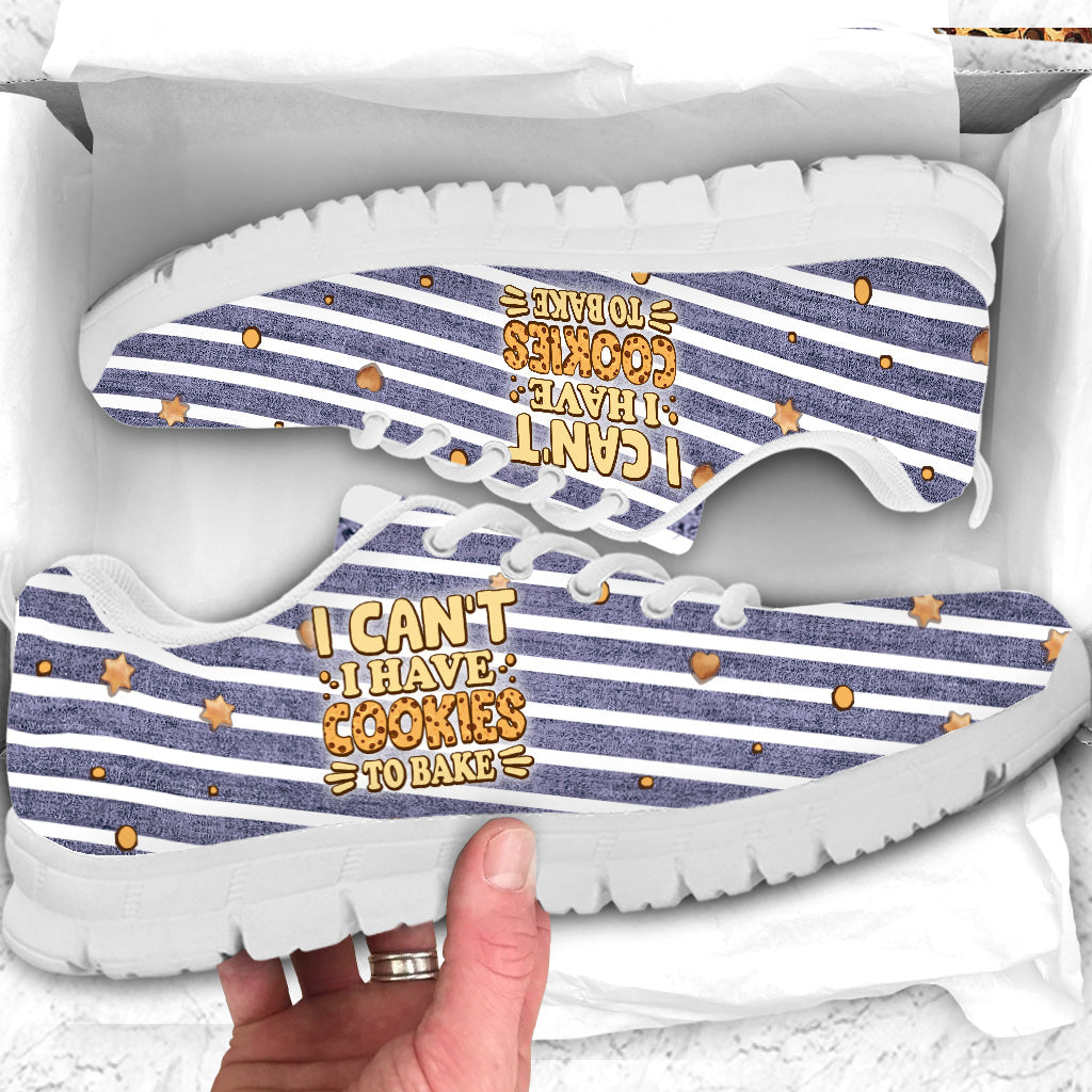 Je ne peux pas, j'ai des cookies à faire cuire ! – Baskets personnalisées pour la pâtisserie
