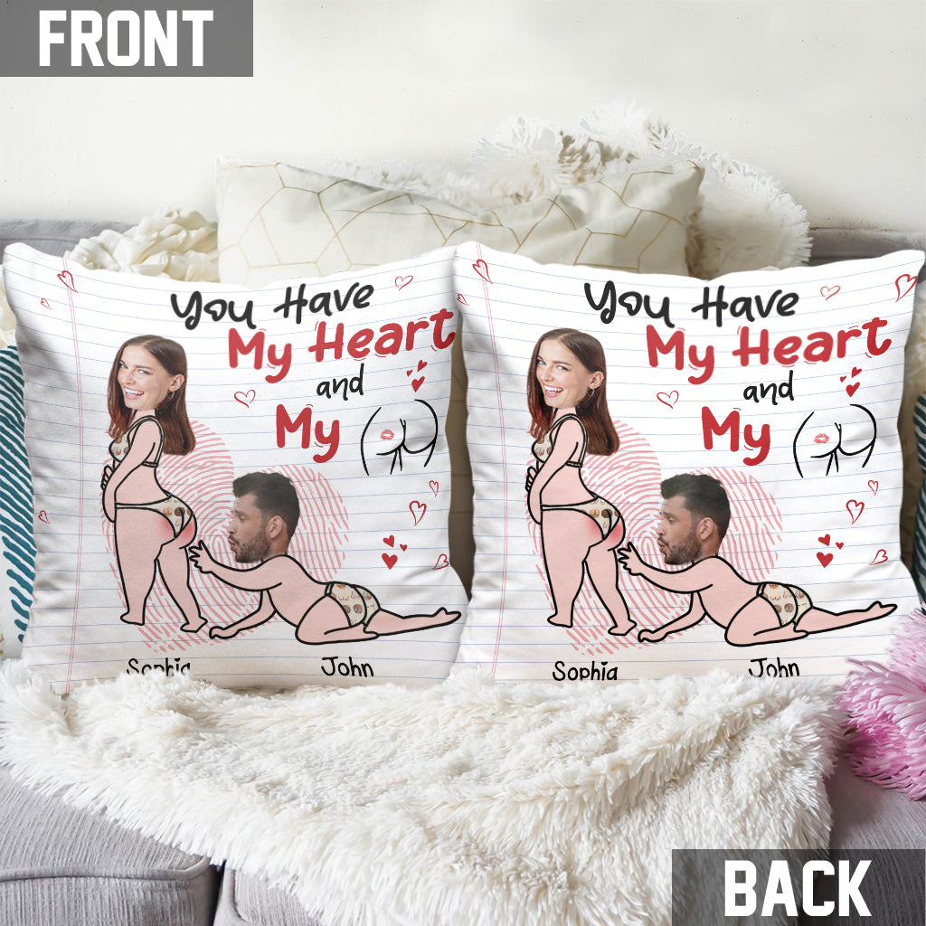 Tu as mon cœur - Coussin décoratif personnalisé pour couple