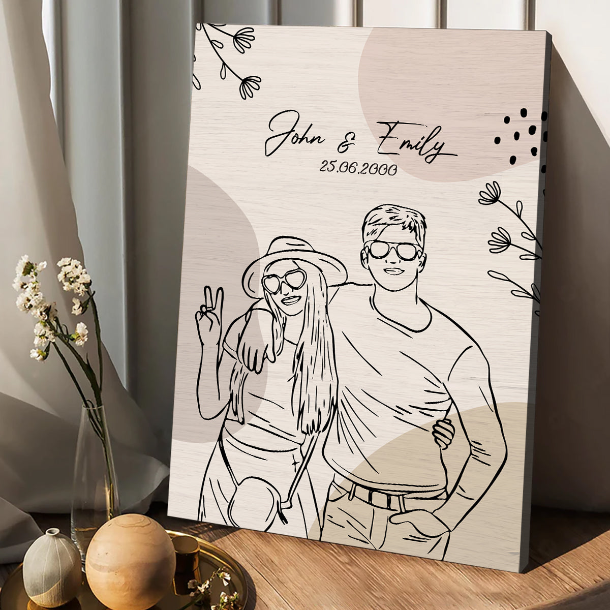 Chaque histoire d'amour est belle - Toile et affiche personnalisées pour couples