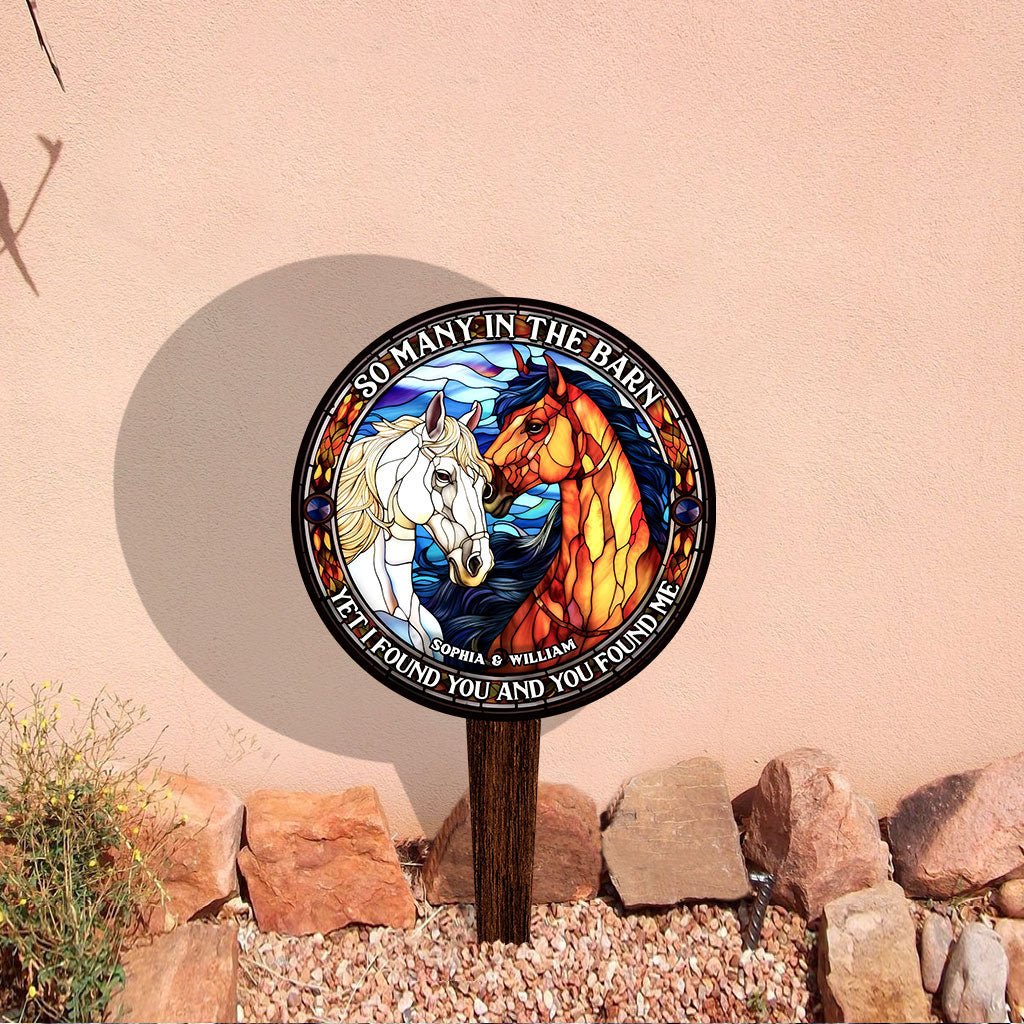 So Many In The Barn - Horse gift for husband, wife, boyfriend, girlfriend - Personalized Acrylic Garden Sign