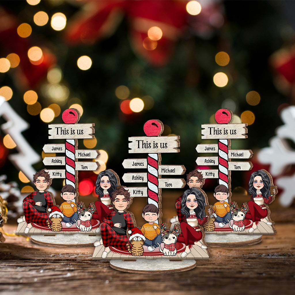 C'est nous - Plaque en bois personnalisée pour toute la famille