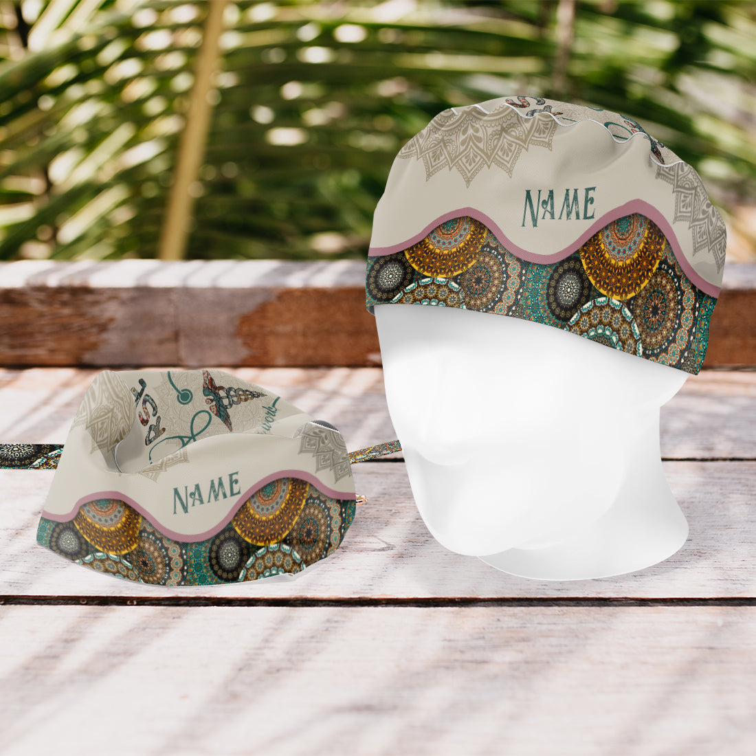 Un geste de cœur - Bonnet de bloc opératoire personnalisé pour infirmière