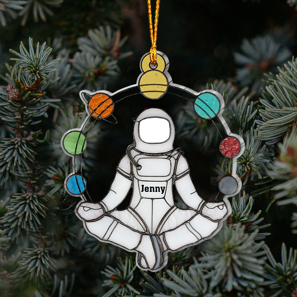Yoga In Space - Personalized Yoga Ornament