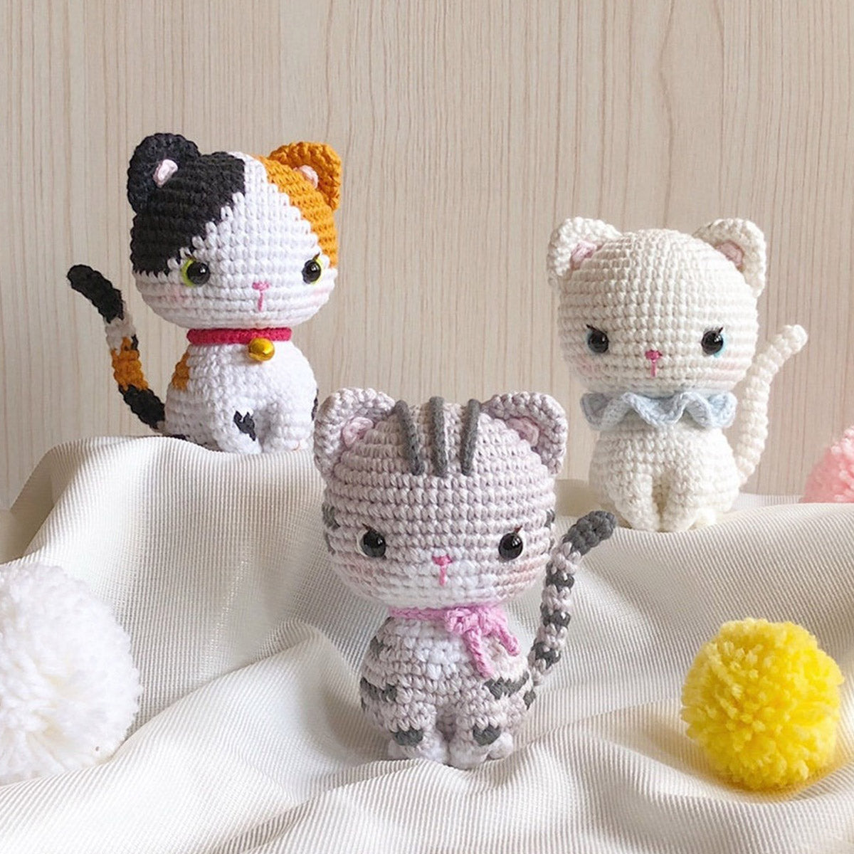 Chat amigurumi au crochet - Cadeau pour les amoureux des chats - Poupée tricotée à la main personnalisée