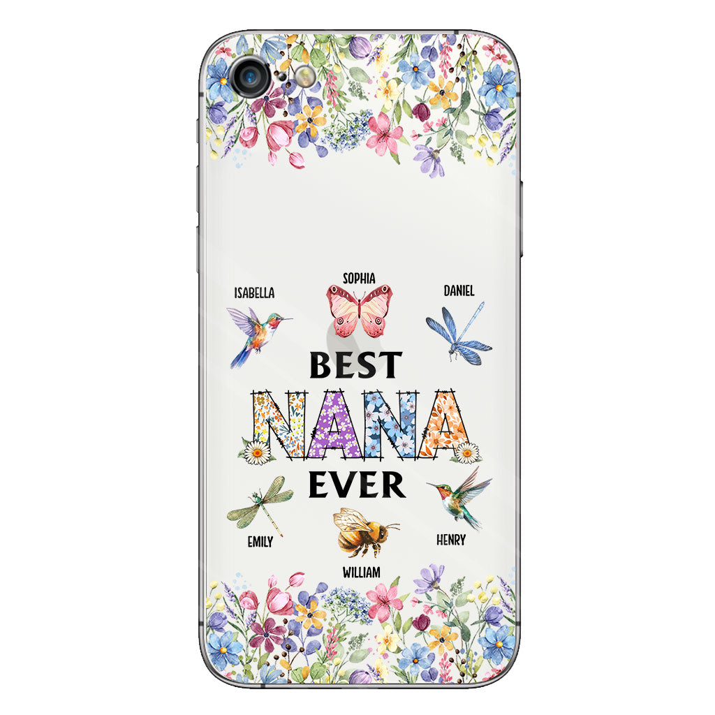 Best Mom Nana Ever - Personalized Grandma Clear Phone Case