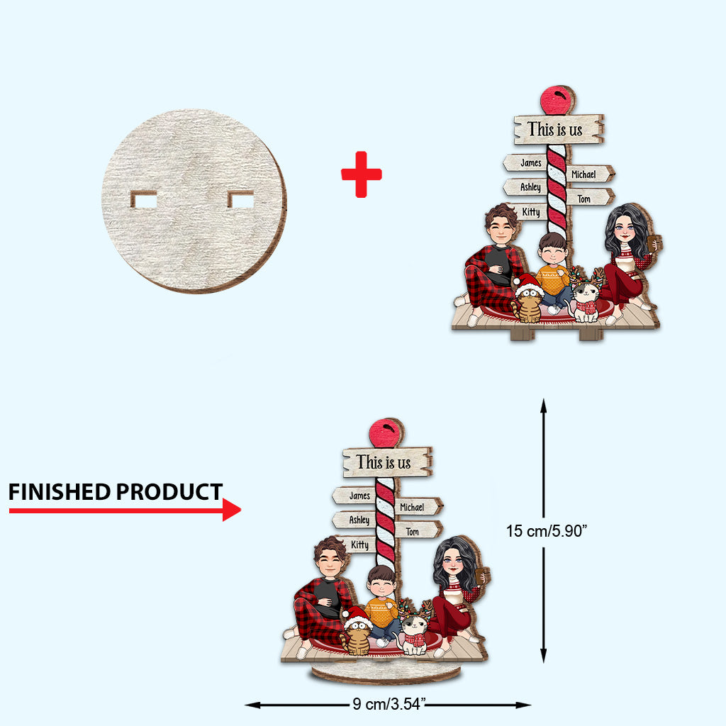 C'est nous - Plaque en bois personnalisée pour toute la famille