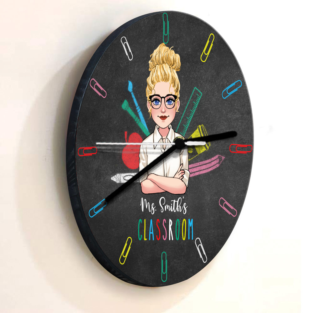 Teacher's Classroom - Personalized Teacher Wall Clock