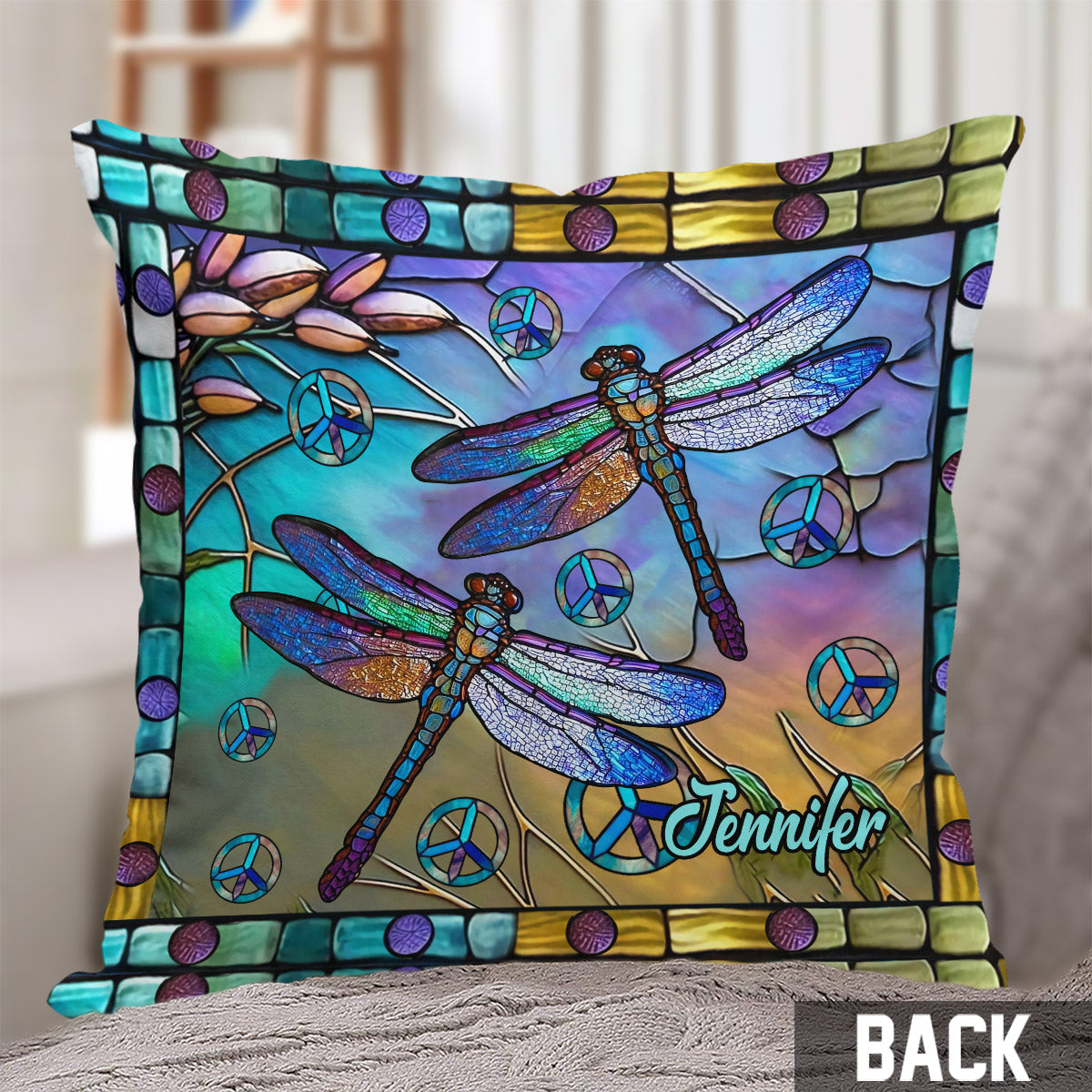 Hippie Soul - Personalized Hippie Throw Pillow