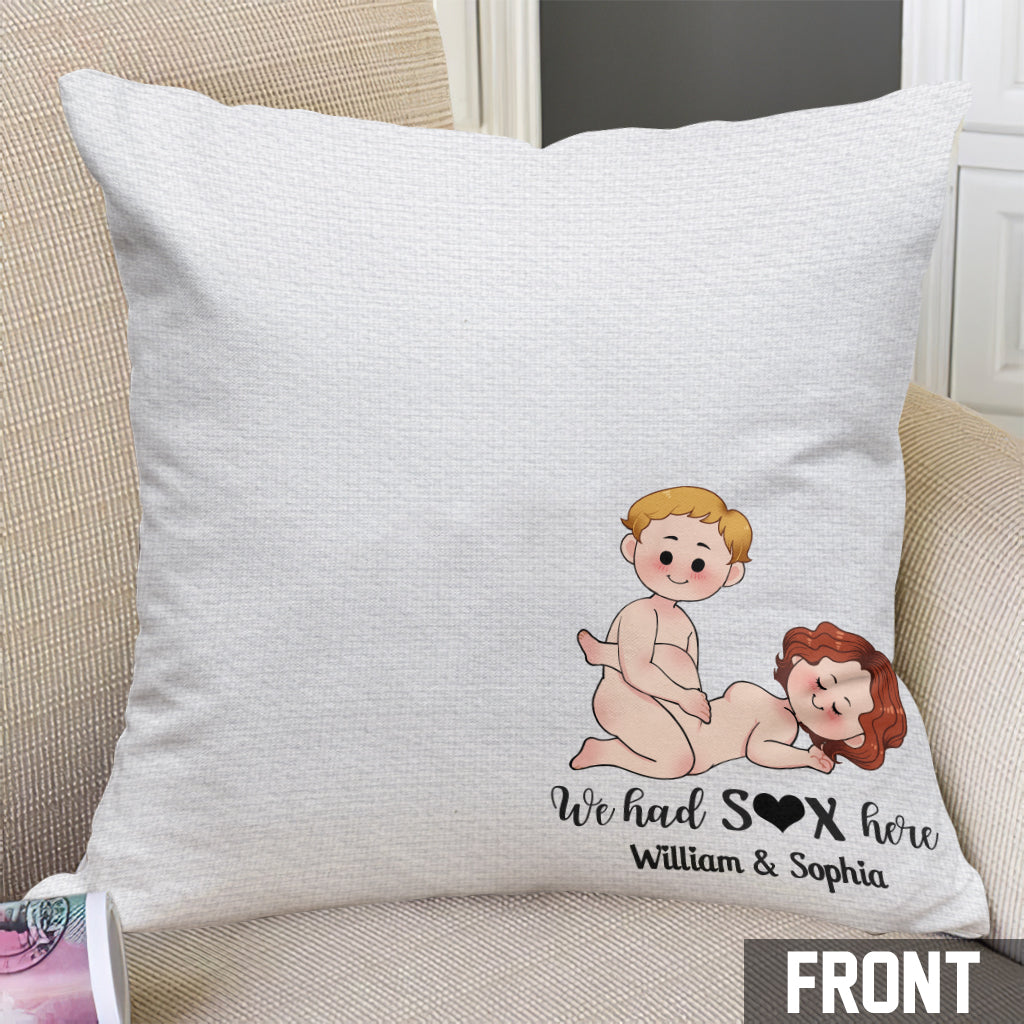Nous l'avons fait ici - Coussin décoratif personnalisé pour couple