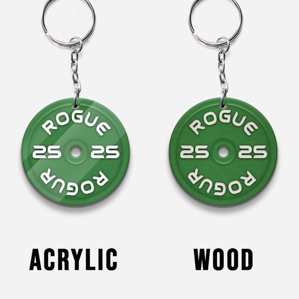 Porte-clés fitness personnalisé avec disques de poids