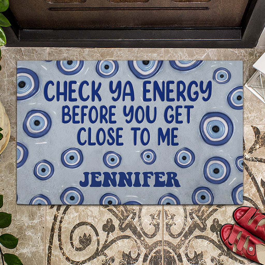 Vérifie ton énergie - Paillasson de sorcière personnalisé