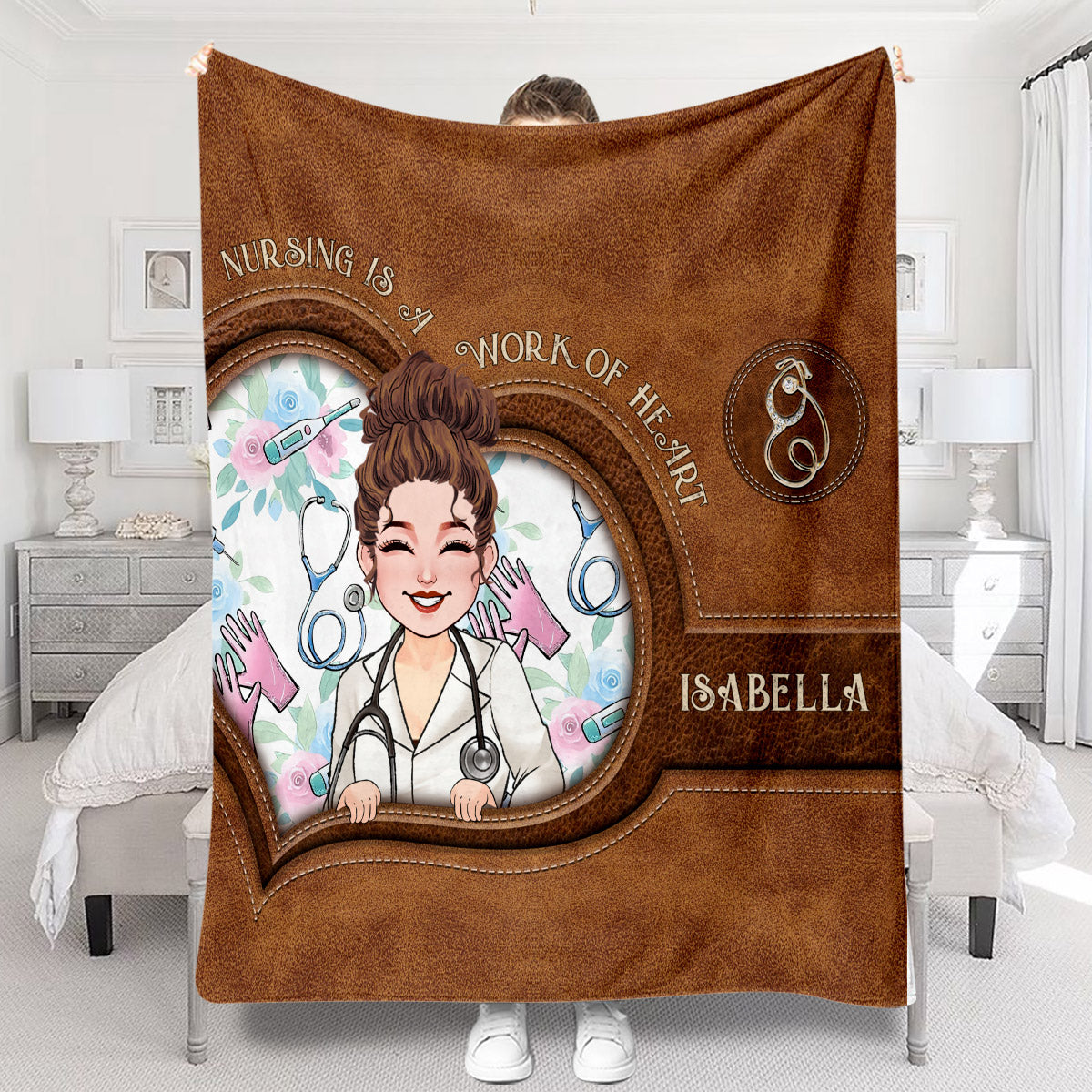 Les soins infirmiers sont un travail de cœur - Couverture personnalisée pour infirmière