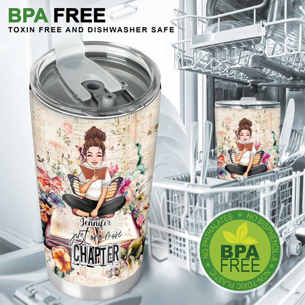 Just One More Chapter - Personalized Book Tumbler