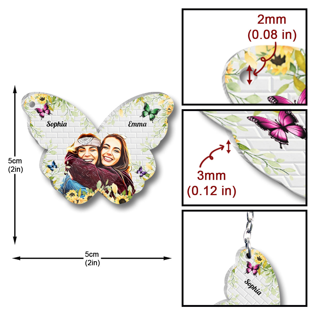 Meilleures amies pour toujours - Porte-clés personnalisé pour meilleures amies