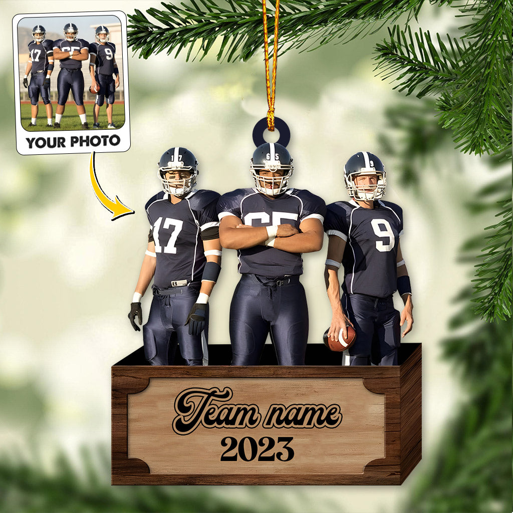 Football Christmas - Personalized Football Ornament