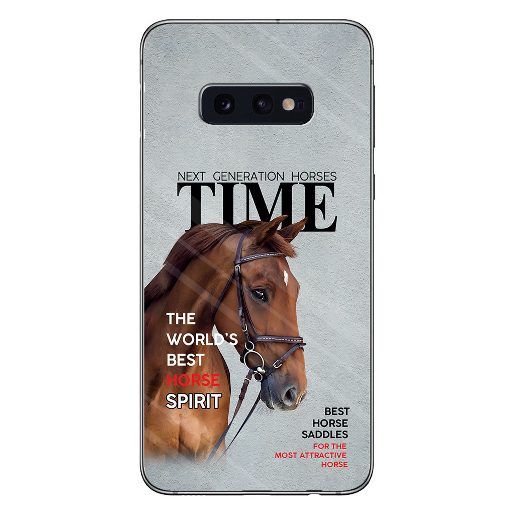 Couvertures de magazines - Étui de téléphone personnalisé avec motif cheval