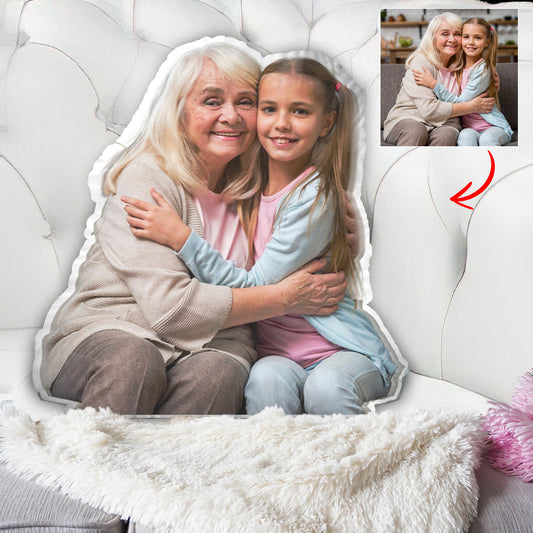 Coussin humanoïde personnalisé avec photo - Coussin en forme de grand-mère