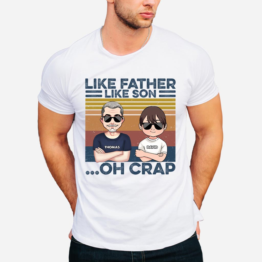 Like Father Like Son - Gift for dad, dad - Personalized T-shirt And Hoodie