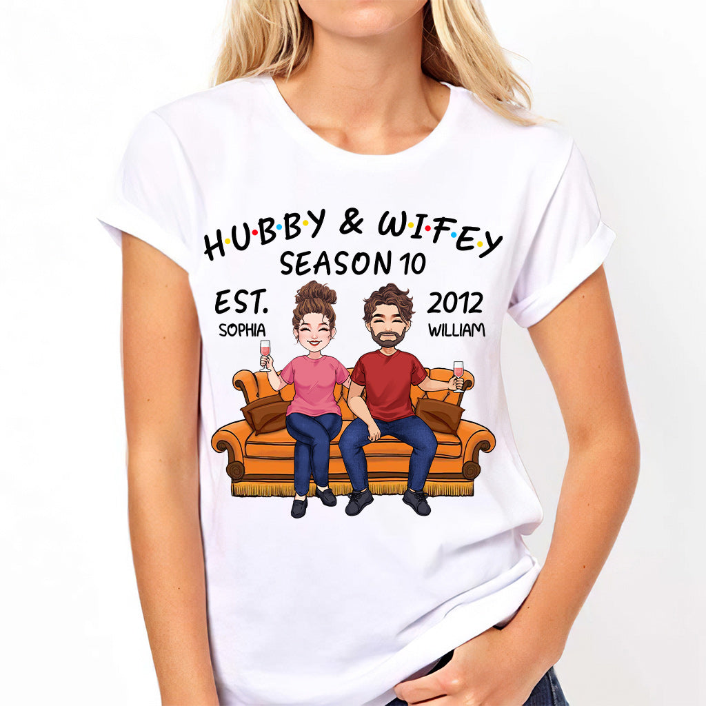 T-shirt et sweat à capuche personnalisés pour couples « Mari et Femme »