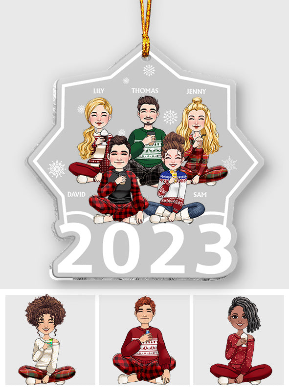 Merry Christmas - Personalized Family Transparent Ornament
