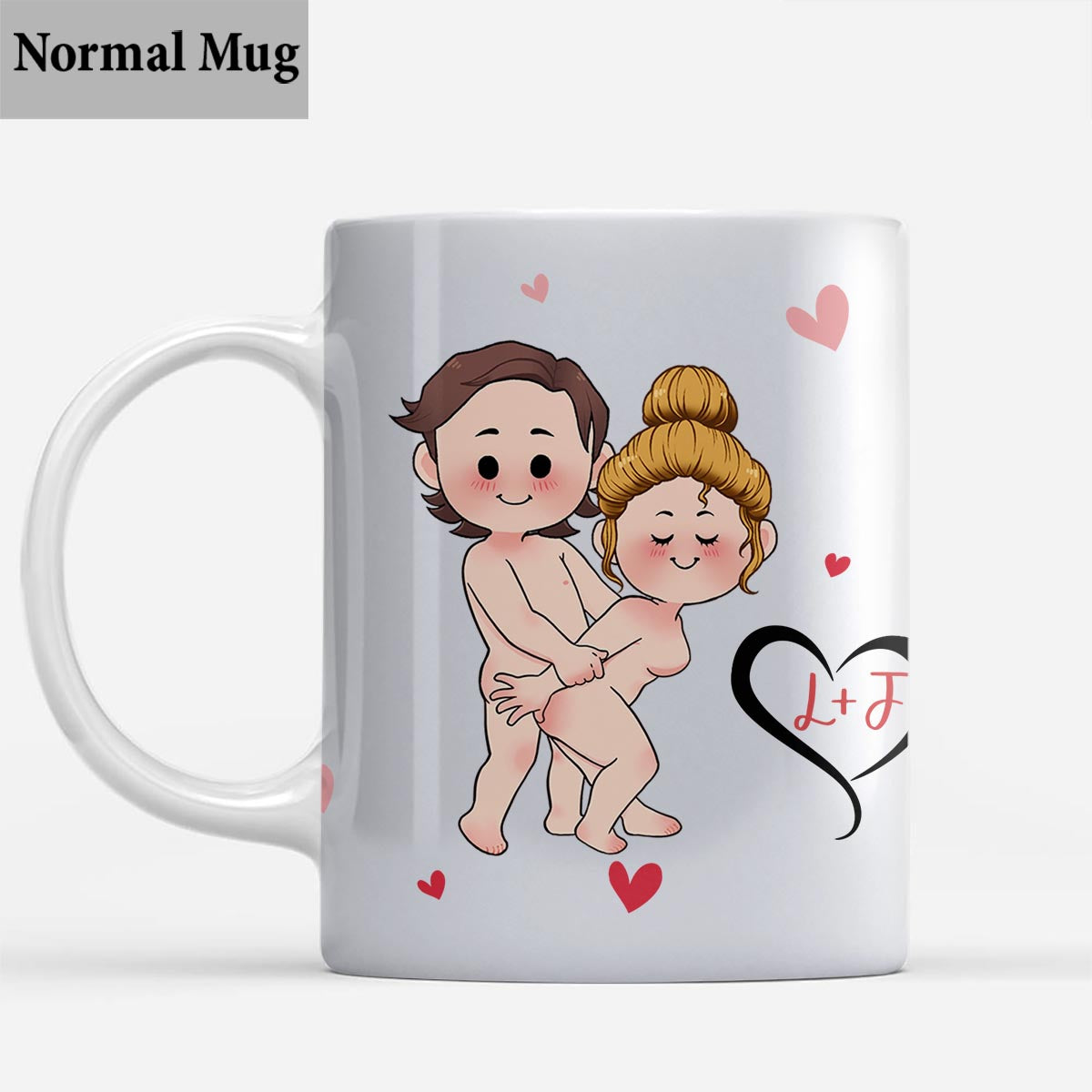 J'aime sa barbe, j'aime ses fesses - Mug personnalisé pour couple