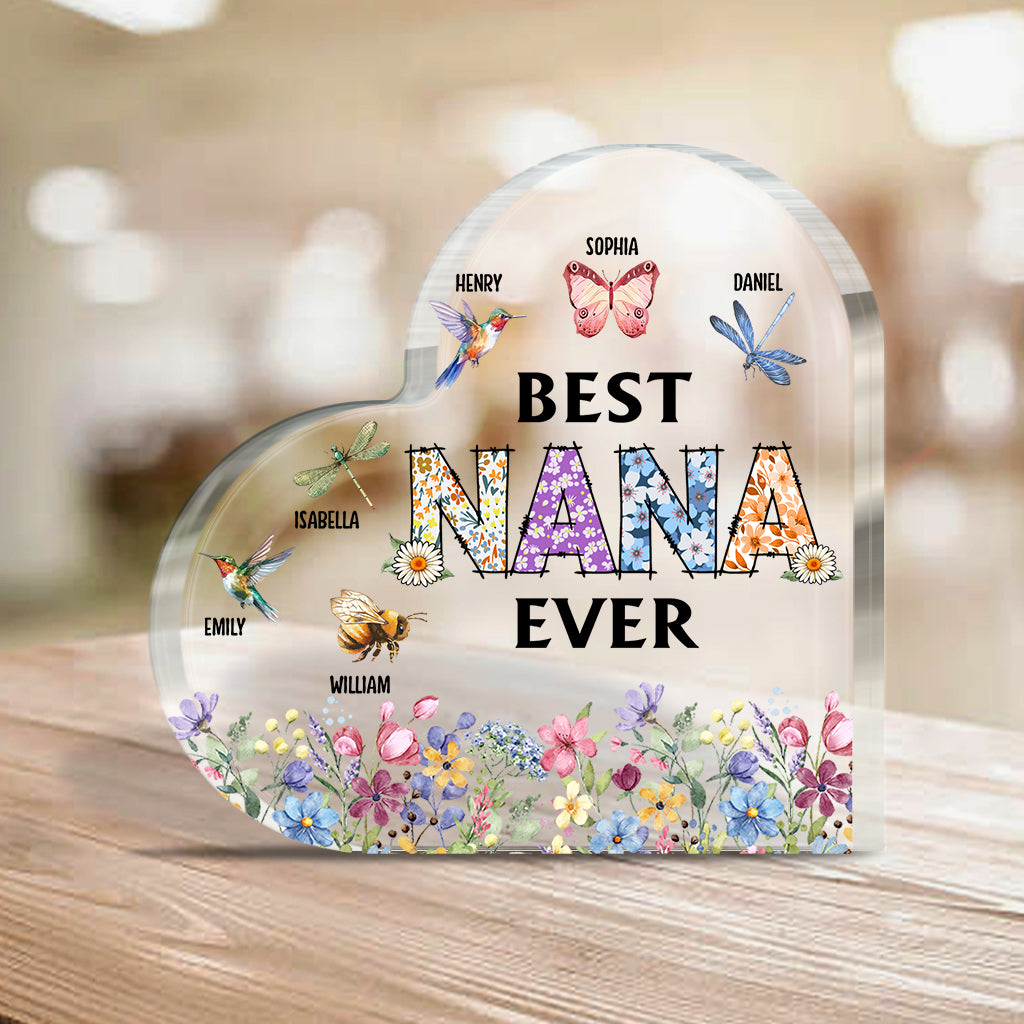 Meilleure maman/mamie du monde - Plaque acrylique personnalisée pour grand-mère