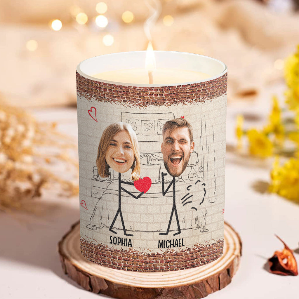 Votre pet pue - Bougie personnalisée pour couple avec couvercle en bois