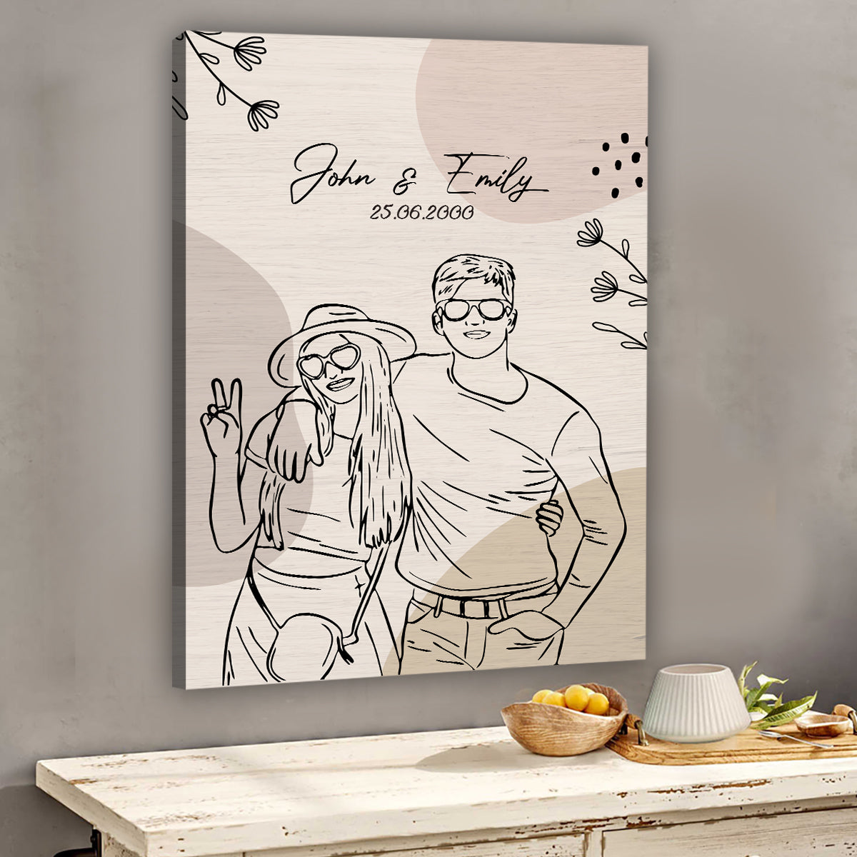 Chaque histoire d'amour est belle - Toile et affiche personnalisées pour couples