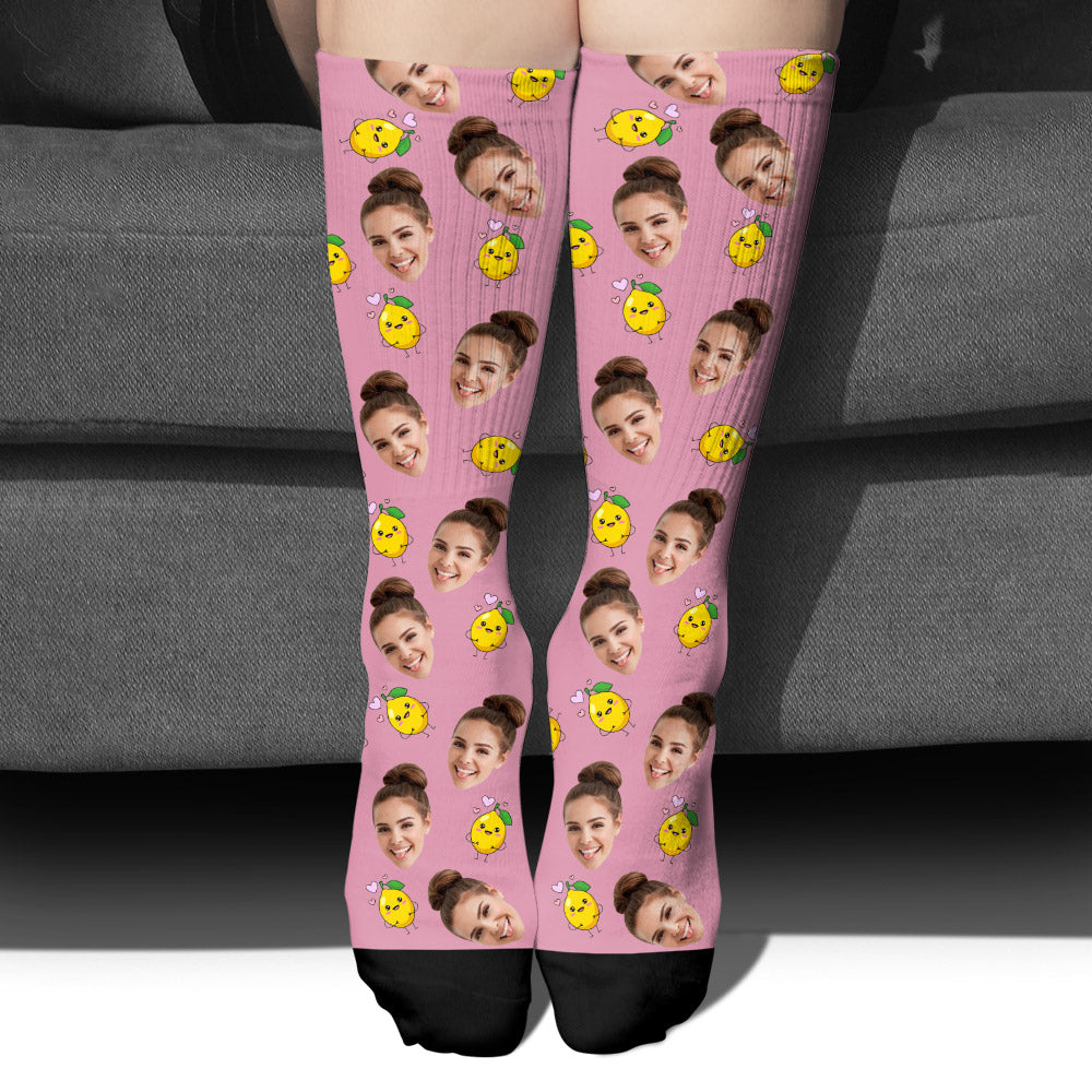 Chaussettes personnalisées pour maman avec motif d'icônes amusantes
