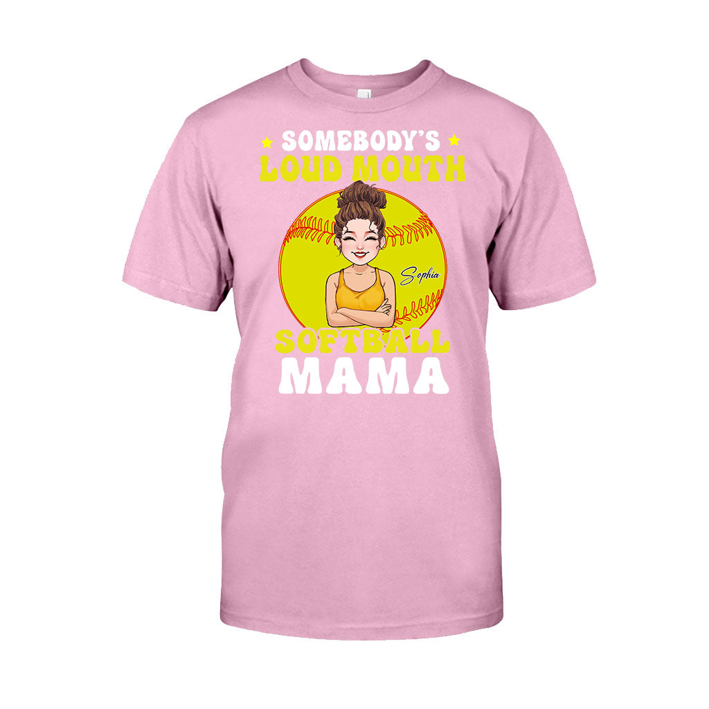 Maman de softball à la langue bien pendue - T-shirt et sweat à capuche de softball personnalisés