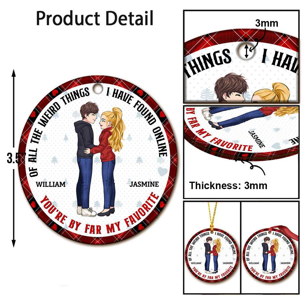 Tu es mon/ma préféré(e) - Ornement personnalisé pour couple