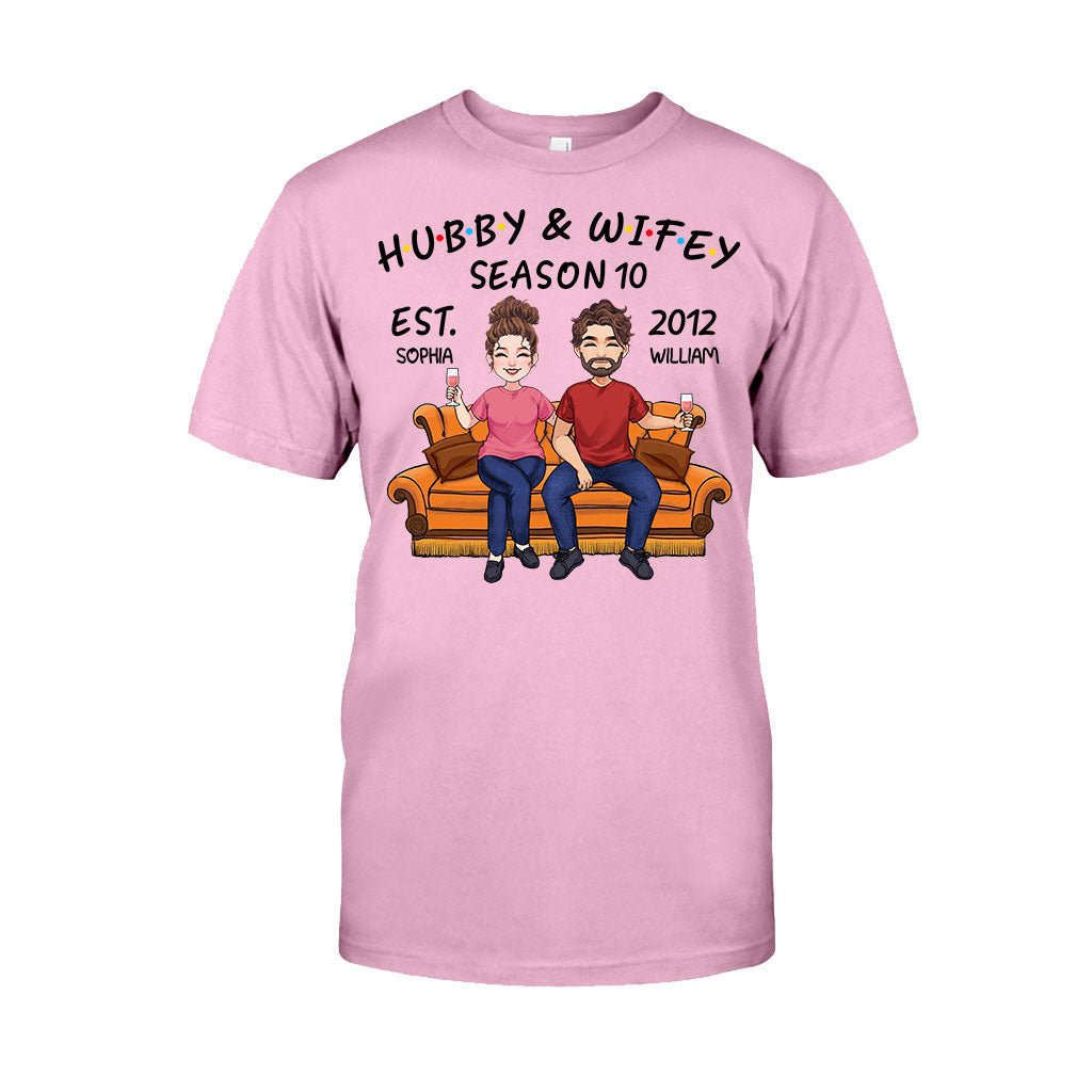 T-shirt et sweat à capuche personnalisés pour couples « Mari et Femme »