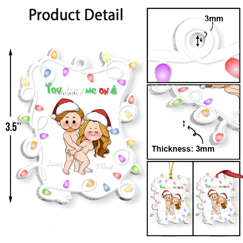 Tu m'excites - Ornement transparent personnalisé pour couple