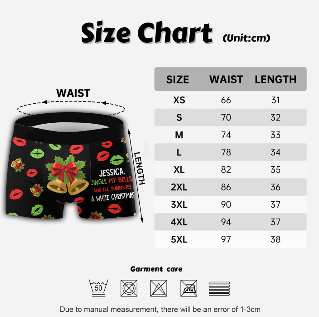 Jingle My Bells - Boxers personnalisés pour couples d'hommes