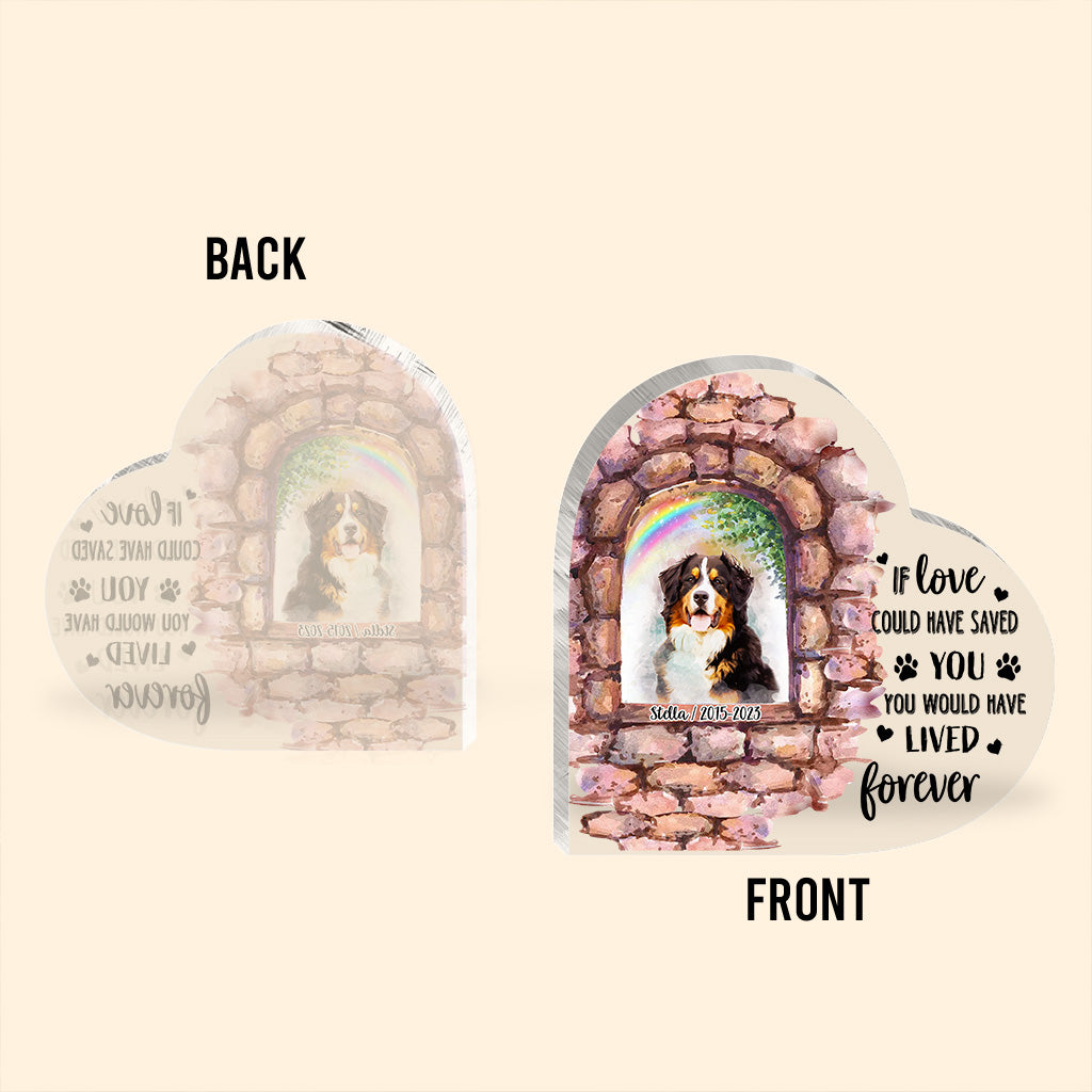 No Longer By My Side - Personalized Dog Custom Shaped Acrylic Plaque